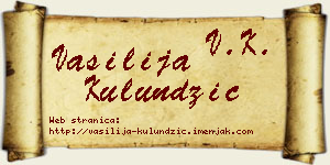 Vasilija Kulundžić vizit kartica